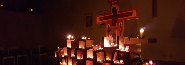Lichter beim Taizé-Gottesdienst in Münnerstadt