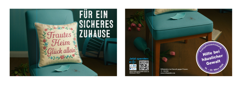 Plakat Diakonie Frühjahrssammlung aufgeteilt im Querformat