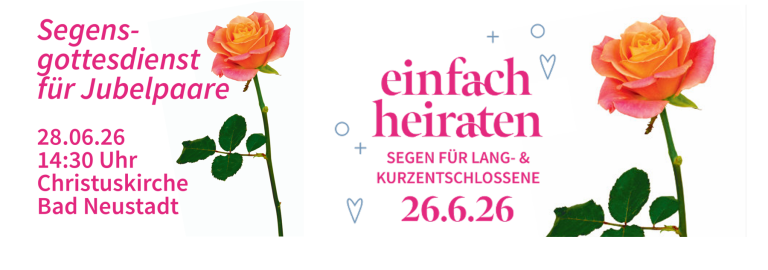 Titelzeilen der Plakate zur Aktion "Einfach Heiraten" 2026