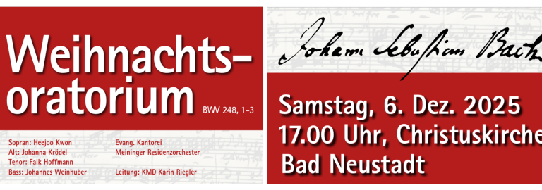 Plakat Weihnachtsoratorium Bad Neustadt 2025