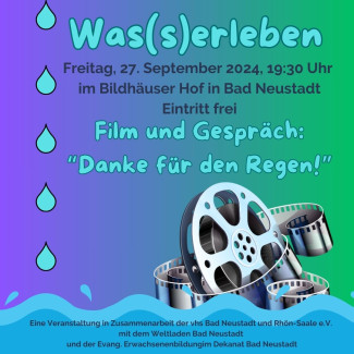 Plakat Wasserleben Film 27.9.24 VHS NES