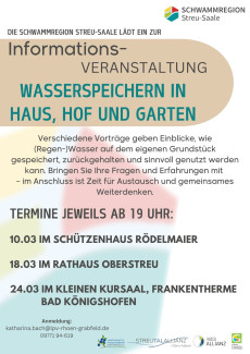 Plakat Wasserspeichern