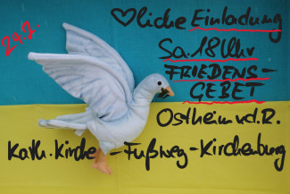 Ostheim Plakat Friedensgebet 24.2.24 deutsch
