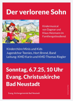 Plakat des Kindermusicals am 6.7. um 10 Uhr in Bad Neustadt
