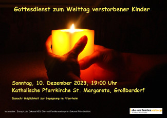 Gottesdienst zum Welttag verstorbener Kinder