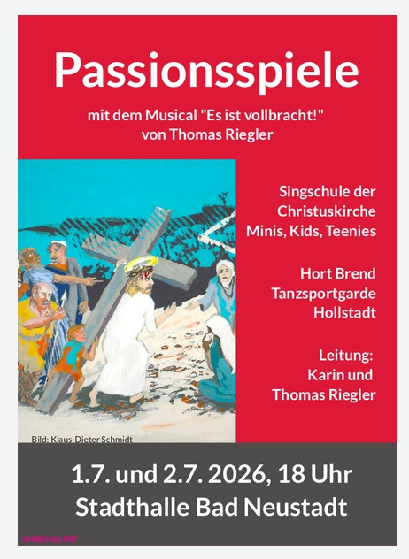 Flyer Passionsspiele, Vorderseite