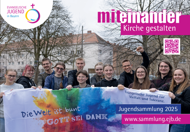 Spenden-Werbeplakat der Ev. Jugend in Bayern Mai 2025